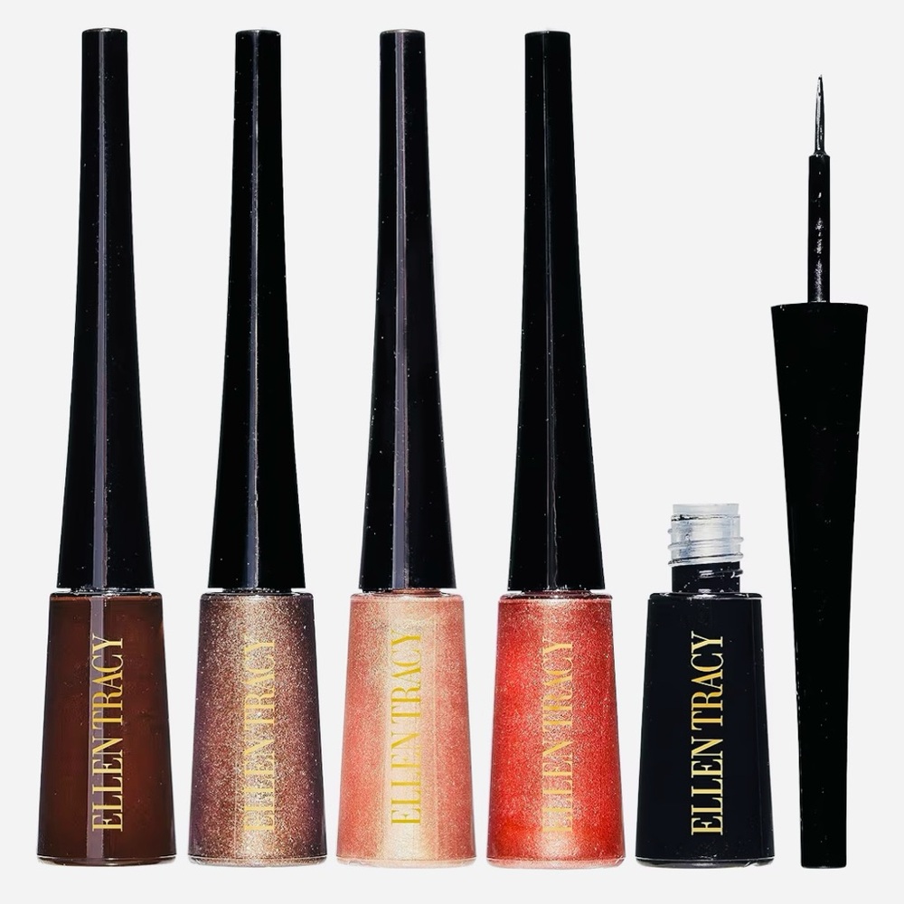 New 5 Ellen Tracy Liquid Eyeliner Pro Ultra Bold Color 0.18 FL OZ each Vegan - Picture 4 of 16